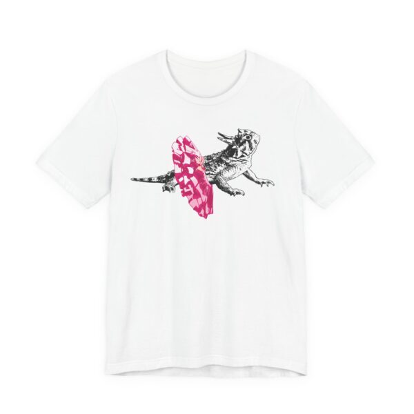 Dancing Horned Lizard Unisex T-Shirt, Quirky Animal Print Tee, Unique Graphic T-Shirt, Cute Gift for Animal Lovers and Nature Enthusiasts - Image 3