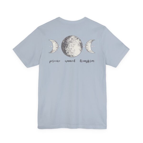 Perceive, Connect, Transform Unisex - Back of Shirt Design, Moon Phases Shirt, Cotton Celestial T-Shirt, Triple Moon - Triple Goddess Tee - Image 11