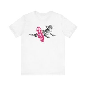 Dancing Horned Lizard Unisex T-Shirt, Quirky Animal Print Tee, Unique Graphic T-Shirt, Cute Gift for Animal Lovers and Nature Enthusiasts