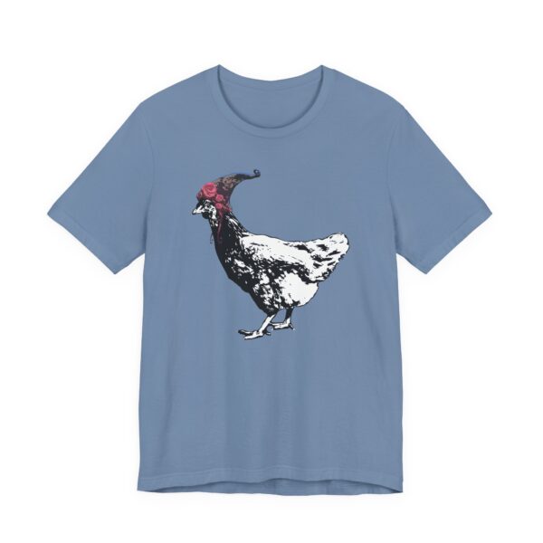 Pixie Chicken Unisex Cotton Tee, Funny Vintage Tee for Farmers, Bird Lover Gift, Humorous Black and White Animal Shirt, Quirky Gift Idea - Image 15