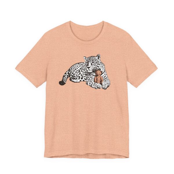 Snuggly Jaguar Unisex Tee | Animal Lover Gift, Cute Graphic T-Shirt, Wildlife Appreciation, Nature Inspired Shirt, Cat Lover T-Shirt - Image 14