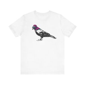 Mrs Raven Unisex Short Sleeve T-Shirt, Stylish Bird Graphic Tee, Trendy Animal Art Apparel, Perfect Gift for Bird Watchers and Animal Lovers