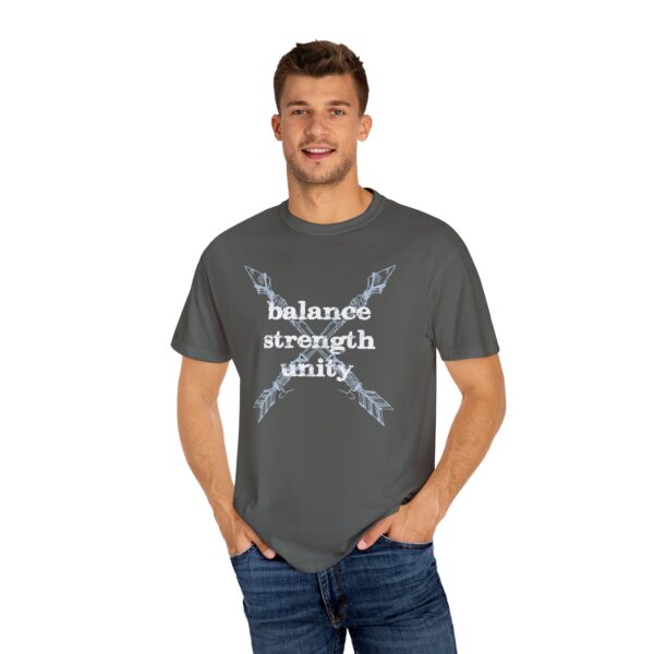 Balance, Strength, Unity - Crossed Arrows Mediumweight T-Shirt - Image 14