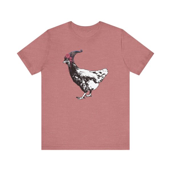 Pixie Chicken Unisex Cotton Tee, Funny Vintage Tee for Farmers, Bird Lover Gift, Humorous Black and White Animal Shirt, Quirky Gift Idea - Image 5