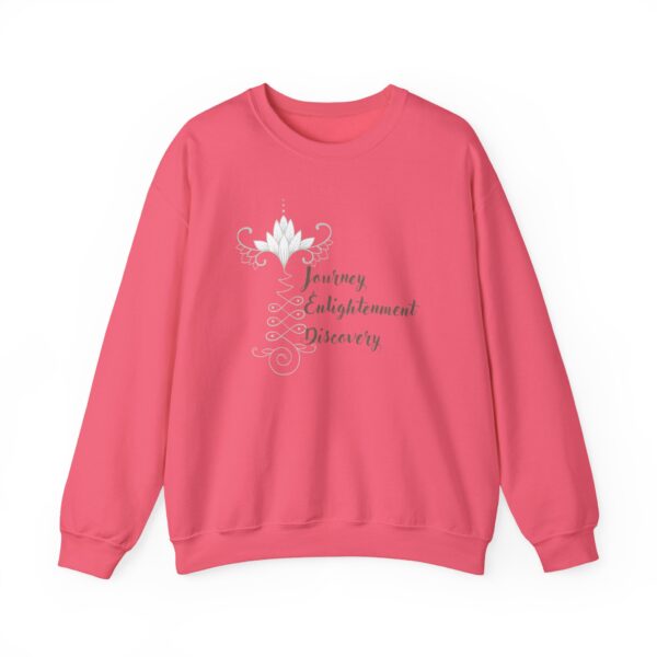Journey, Enlightenment, Discovery - Unalome Lotus Sweatshirt - Image 3