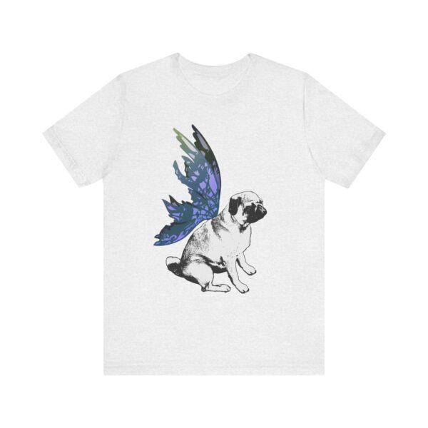 Fairy Pug Unisex T-Shirt,  Animal Lover Shirt, Unique T-Shirt for Dog Owners, Whimsical Fairy Wing Dog Tee, Cute Pet Lover Gift - Image 5