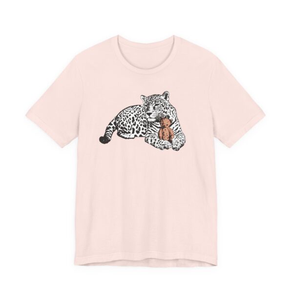Snuggly Jaguar Unisex Tee | Animal Lover Gift, Cute Graphic T-Shirt, Wildlife Appreciation, Nature Inspired Shirt, Cat Lover T-Shirt - Image 7