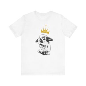Grumpy Bunny King Unisex Graphic Tee, Cute Rabbit Shirt, Unisex T-Shirt, Gift for Animal Lovers, Funny Pet Apparel, Fantasy Wildlife Shirt
