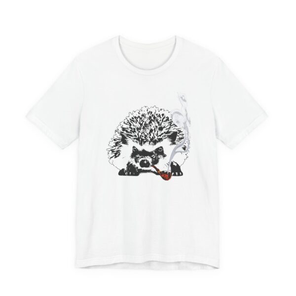 Grandpa Hedgehog Unisex T-Shirt, Fun Animal Tee, Pipe-Smoking Hedgehog, Gift for Hedgehog Lovers, Unique Relaxed-Fit Animal Shirt - Image 3