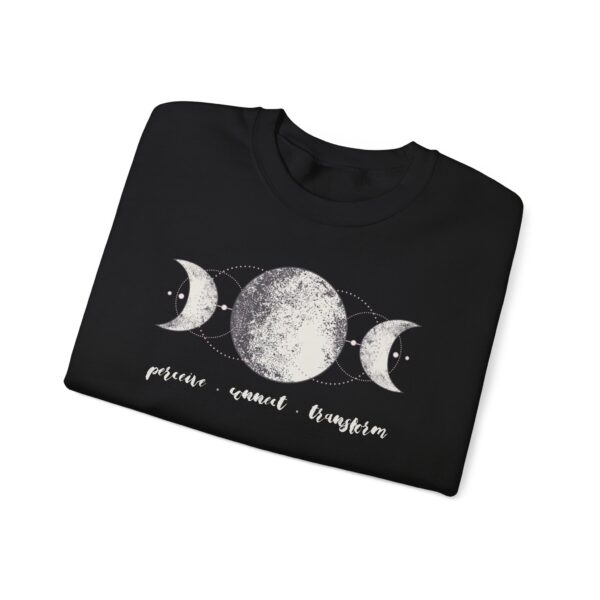 Perceive, Connect, Transform - Moon Phases Crewneck Sweatshirt - Image 4