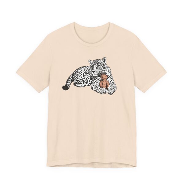 Snuggly Jaguar Unisex Tee | Animal Lover Gift, Cute Graphic T-Shirt, Wildlife Appreciation, Nature Inspired Shirt, Cat Lover T-Shirt - Image 10