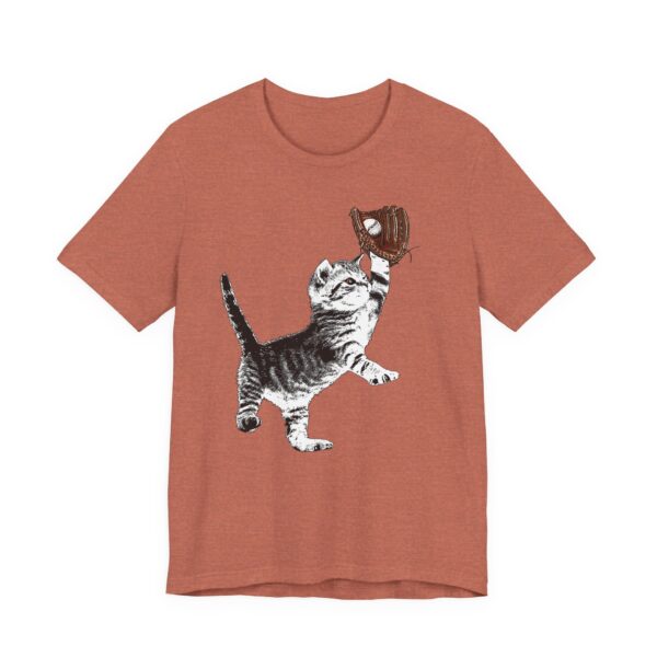 Baseball Kitten Unisex T-Shirt - Fun Animal Short Sleeve Tee, Cat Lovers Gift, Cute Kitty Shirt, Pet Parent Apparel, Unique Baseball Tee - Image 7