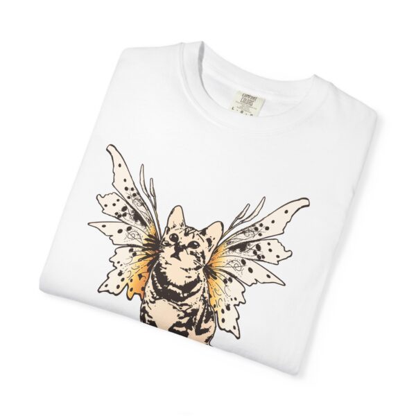 Fairy Kitty Relaxed Fit T-Shirt, Cute Animal Tee, Fantasy and Cat Lover Gift, Magical Fairy Wings Shirt, Unique Graphic Shirt, Eco-Friendly - Image 3