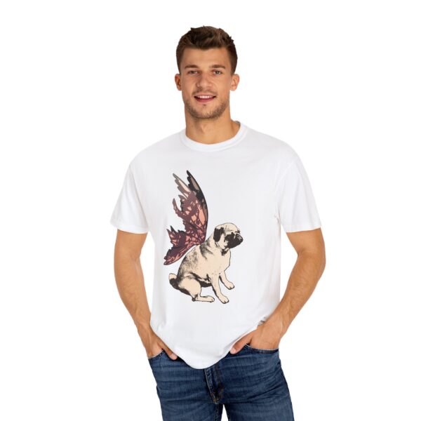 Fairy Pug Relaxed Fit Tee, Whimsical Fairy Wing Dog T-Shirt, Vintage Animal Tee, Cute Pet Lover Gift, Dog Lover Apparel, Eco-Friendly Cotton - Image 4