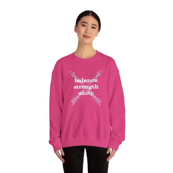 Balance, Strength, Unity Sweatshirt - Unisex Crewneck, Motivational Apparel, Affirmation and Mindfulness Shirt, Inspirational Arrow Gift - Image 17