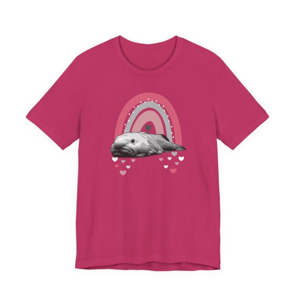 Boho Blobfish Rainbow Unisex T-Shirt in Grayscale, Cute Fish Tee, Boho Rainbow with Blobfish Tee, Fun Summer Shirt, Unusually Unique Shirt - Image 15