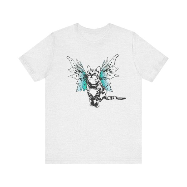 Fairy Kitty Unisex Tee, Cute Cat Shirt, Magical Fantasy Cat with Wings, Pet Lover Tee, Cat Lady Gift, Unique Kitty Cat T-Shirt - Image 5