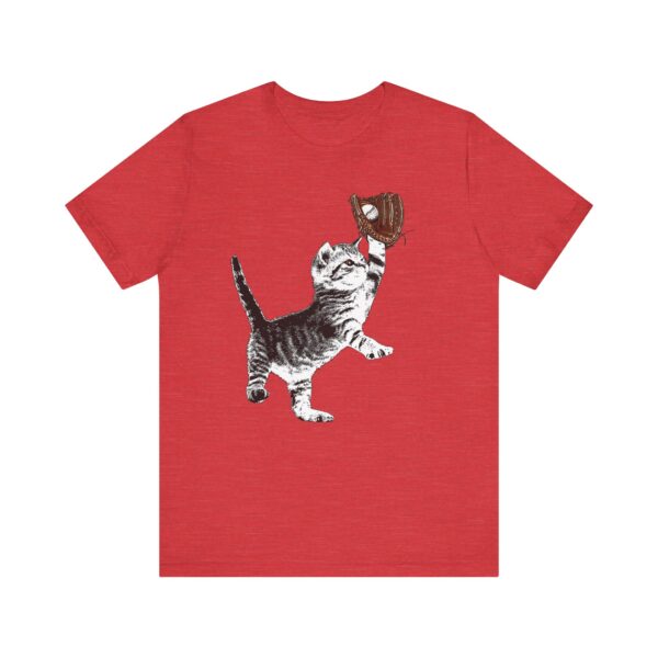 Baseball Kitten Unisex T-Shirt - Fun Animal Short Sleeve Tee, Cat Lovers Gift, Cute Kitty Shirt, Pet Parent Apparel, Unique Baseball Tee - Image 17