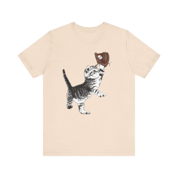 Baseball Kitten Unisex T-Shirt - Fun Animal Short Sleeve Tee, Cat Lovers Gift, Cute Kitty Shirt, Pet Parent Apparel, Unique Baseball Tee - Image 9