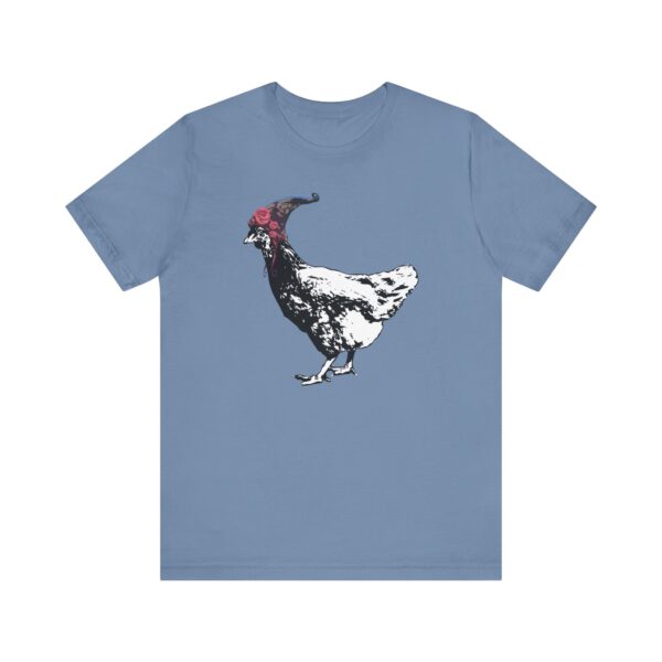 Pixie Chicken Unisex Cotton Tee, Funny Vintage Tee for Farmers, Bird Lover Gift, Humorous Black and White Animal Shirt, Quirky Gift Idea - Image 13