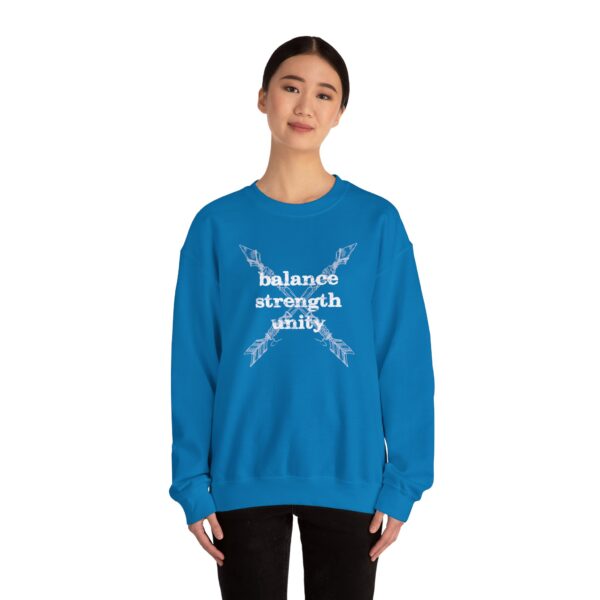 Balance, Strength, Unity Sweatshirt - Unisex Crewneck, Motivational Apparel, Affirmation and Mindfulness Shirt, Inspirational Arrow Gift - Image 13