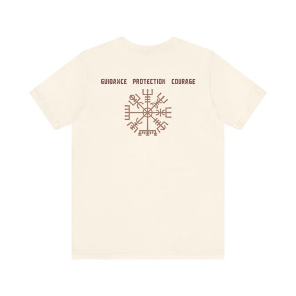 Guidance, Protection, Courage Relaxed Fit - Back of Shirt Design, Nordic Vegvisir Viking Compass, Unisex Cotton Tee, Inspirational Gift Idea - Image 10