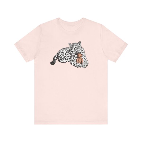Snuggly Jaguar Unisex Tee | Animal Lover Gift, Cute Graphic T-Shirt, Wildlife Appreciation, Nature Inspired Shirt, Cat Lover T-Shirt - Image 5