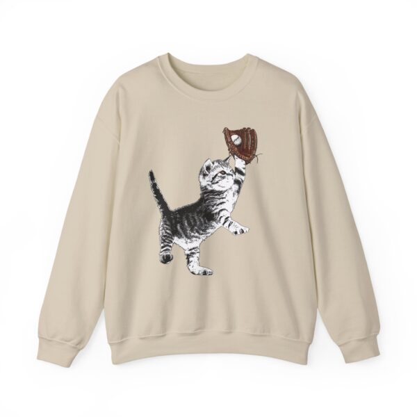 Baseball Kitten Crewneck Sweatshirt - Image 7