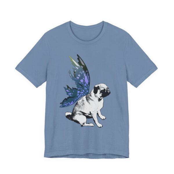Fairy Pug Unisex T-Shirt,  Animal Lover Shirt, Unique T-Shirt for Dog Owners, Whimsical Fairy Wing Dog Tee, Cute Pet Lover Gift - Image 15