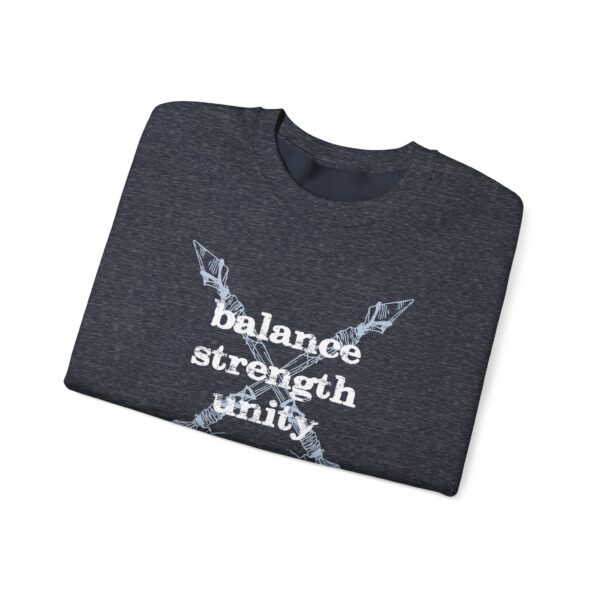 Balance, Strength, Unity Sweatshirt - Unisex Crewneck, Motivational Apparel, Affirmation and Mindfulness Shirt, Inspirational Arrow Gift - Image 8