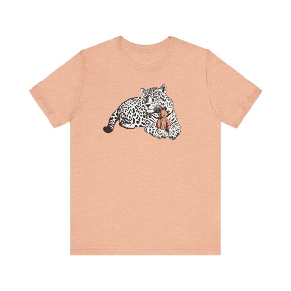 Snuggly Jaguar Unisex Tee | Animal Lover Gift, Cute Graphic T-Shirt, Wildlife Appreciation, Nature Inspired Shirt, Cat Lover T-Shirt - Image 12
