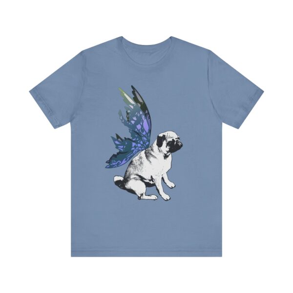 Fairy Pug Unisex T-Shirt,  Animal Lover Shirt, Unique T-Shirt for Dog Owners, Whimsical Fairy Wing Dog Tee, Cute Pet Lover Gift - Image 13
