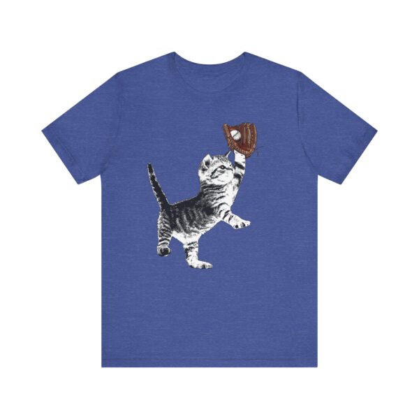 Baseball Kitten Unisex T-Shirt - Fun Animal Short Sleeve Tee, Cat Lovers Gift, Cute Kitty Shirt, Pet Parent Apparel, Unique Baseball Tee - Image 13