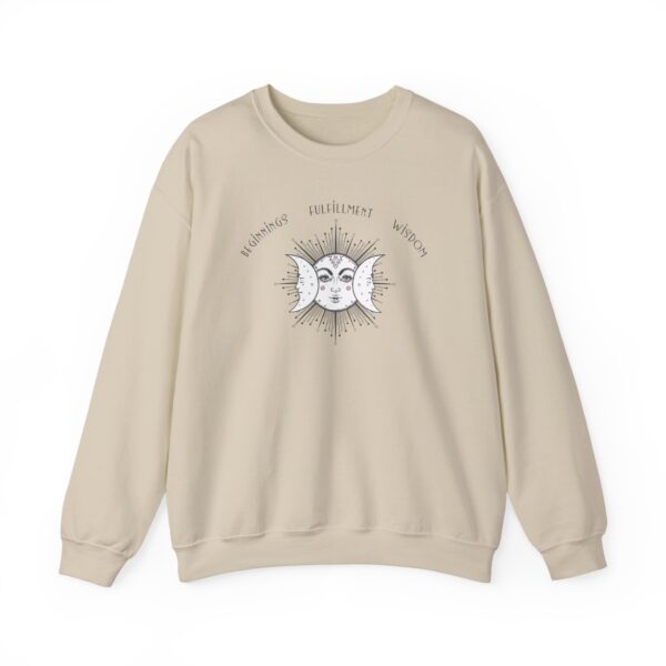 Beginnings, Fulfillment, Wisdom - Triple Moon Crewneck Sweatshirt - Image 20