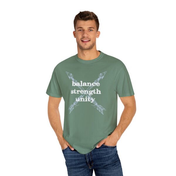 Balance, Strength, Unity - Crossed Arrows Mediumweight T-Shirt - Image 22