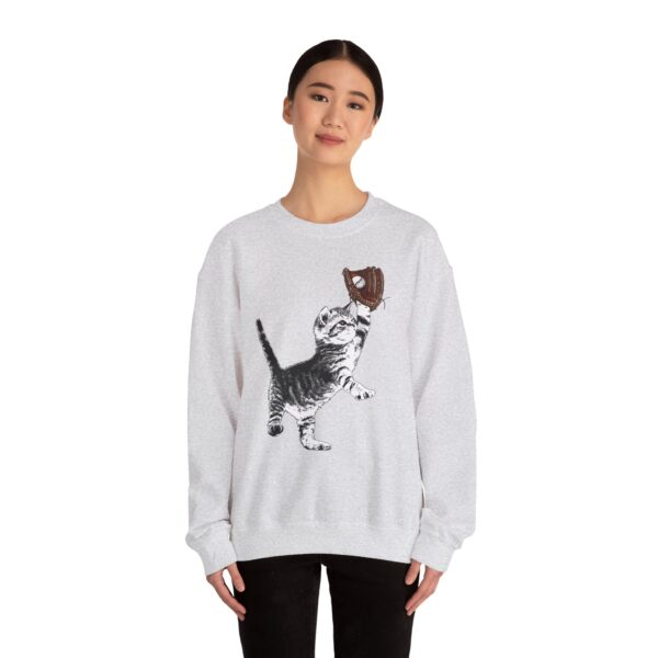 Baseball Kitten Crewneck Sweatshirt - Image 6