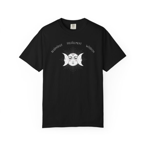 Beginnings, Fulfillment, Wisdom - Triple Moon Midweight T-Shirt - Image 12