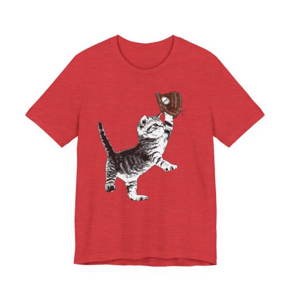 Baseball Kitten Unisex T-Shirt - Fun Animal Short Sleeve Tee, Cat Lovers Gift, Cute Kitty Shirt, Pet Parent Apparel, Unique Baseball Tee - Image 18