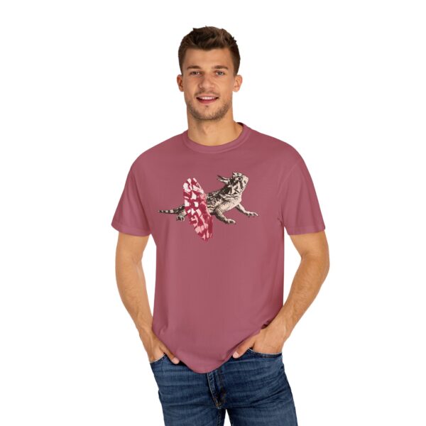 Dancing Horned Lizard Relaxed Fit T-Shirt, Whimsical Animal Graphic Tee, Playful T-Shirt for Nature Lovers, Casual Cotton Wear, Eco-Friendly - Image 19