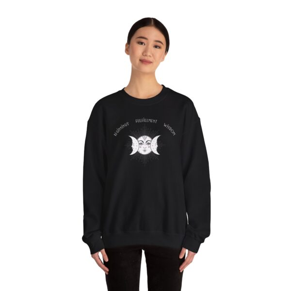 Beginnings, Fulfillment, Wisdom - Triple Moon Crewneck Sweatshirt - Image 11