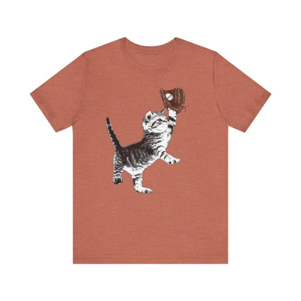 Baseball Kitten Unisex T-Shirt - Fun Animal Short Sleeve Tee, Cat Lovers Gift, Cute Kitty Shirt, Pet Parent Apparel, Unique Baseball Tee - Image 5