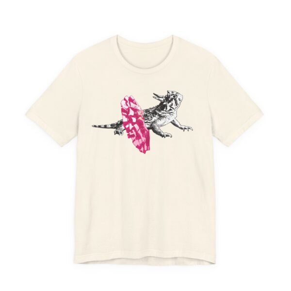 Dancing Horned Lizard Unisex T-Shirt, Quirky Animal Print Tee, Unique Graphic T-Shirt, Cute Gift for Animal Lovers and Nature Enthusiasts - Image 7