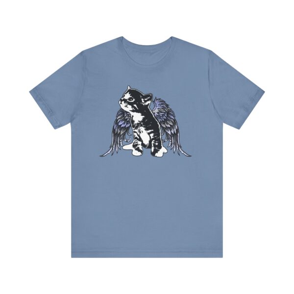 Angel Kitty Unisex Jersey Tee, Cute Cat Shirt, Pet Lover Gift, Animal Lover Apparel, Cat with Angel Wings, Cute Kitten T-Shirt, Cotton Tee - Image 9
