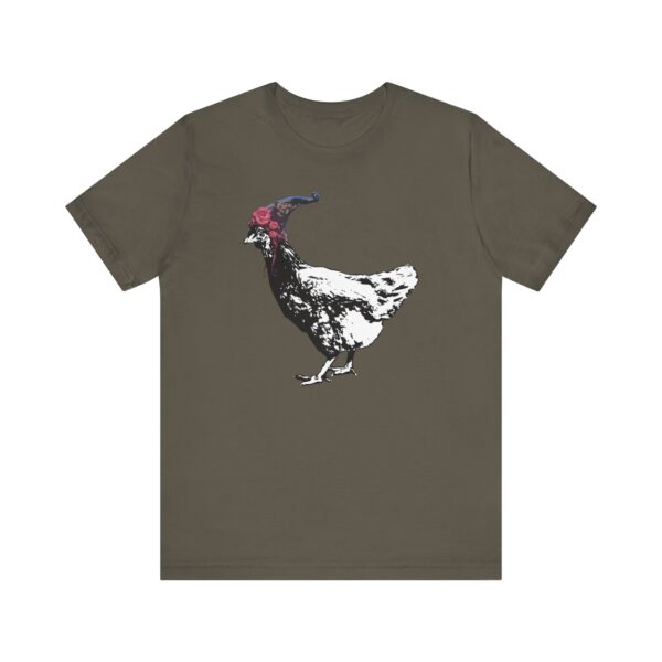 Pixie Chicken Unisex Cotton Tee, Funny Vintage Tee for Farmers, Bird Lover Gift, Humorous Black and White Animal Shirt, Quirky Gift Idea - Image 9