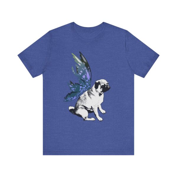 Fairy Pug Unisex T-Shirt,  Animal Lover Shirt, Unique T-Shirt for Dog Owners, Whimsical Fairy Wing Dog Tee, Cute Pet Lover Gift - Image 17
