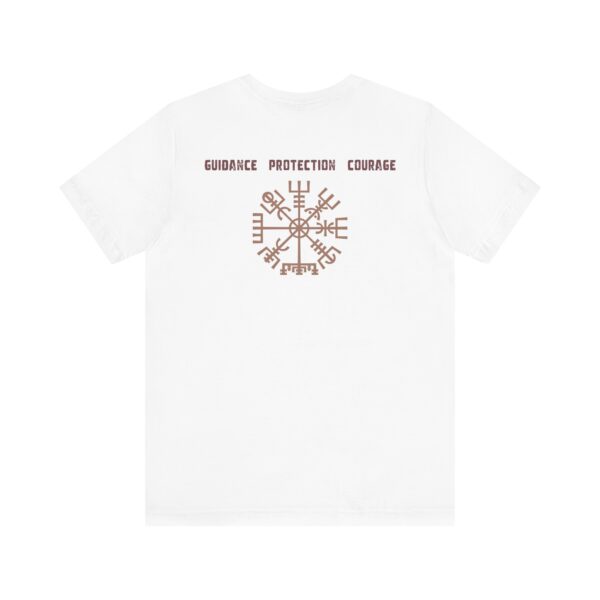 Guidance, Protection, Courage Relaxed Fit - Back of Shirt Design, Nordic Vegvisir Viking Compass, Unisex Cotton Tee, Inspirational Gift Idea - Image 2