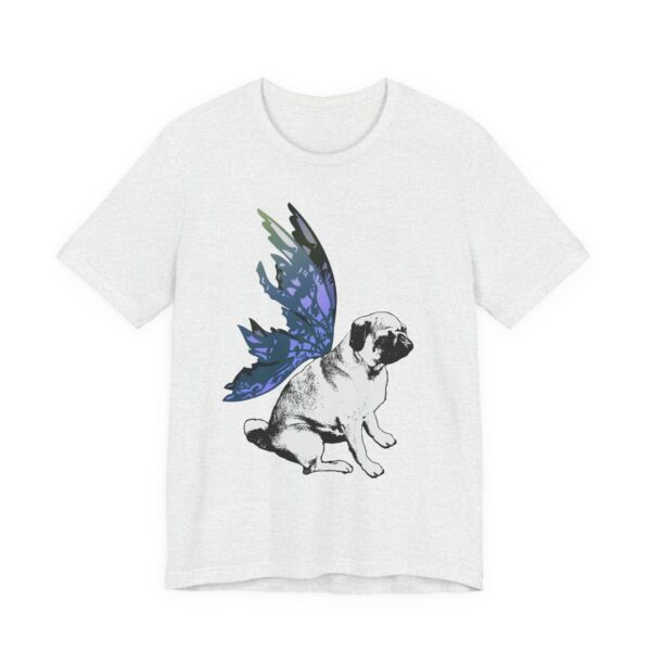 Fairy Pug Unisex T-Shirt,  Animal Lover Shirt, Unique T-Shirt for Dog Owners, Whimsical Fairy Wing Dog Tee, Cute Pet Lover Gift - Image 7