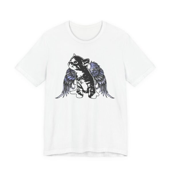 Angel Kitty Unisex Jersey Tee, Cute Cat Shirt, Pet Lover Gift, Animal Lover Apparel, Cat with Angel Wings, Cute Kitten T-Shirt, Cotton Tee - Image 3