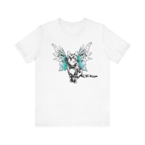 Fairy Kitty Unisex Tee, Cute Cat Shirt, Magical Fantasy Cat with Wings, Pet Lover Tee, Cat Lady Gift, Unique Kitty Cat T-Shirt