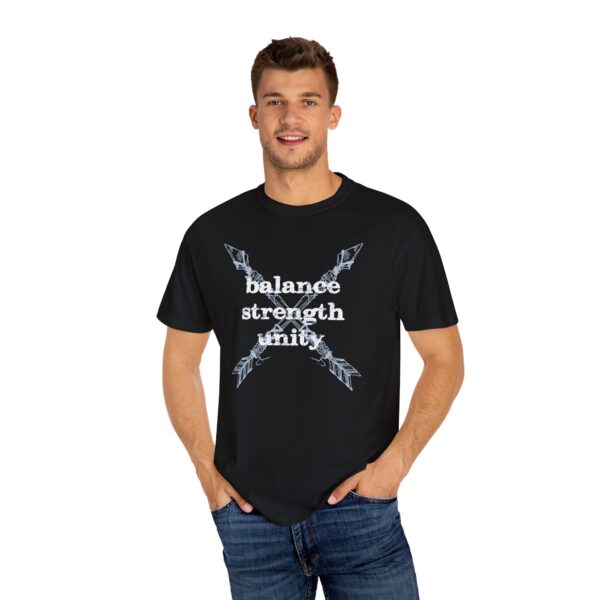 Balance, Strength, Unity - Crossed Arrows Mediumweight T-Shirt - Image 18